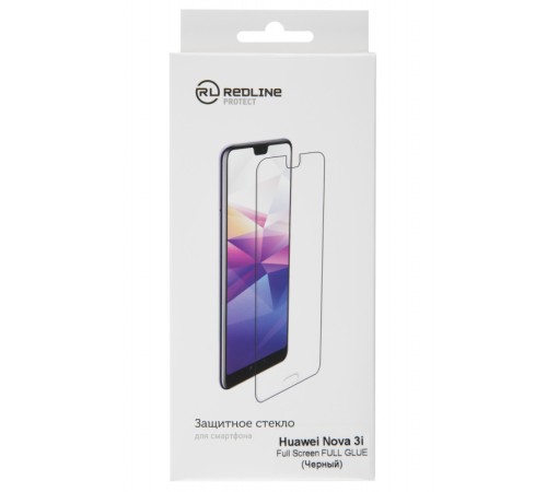 Защитное стекло для экрана Redline черный для Huawei Nova 3i 1шт. (УТ000017128) Защитное стекло для экрана Redline черный для Huawei Nova 3i 1шт. (УТ000017128)