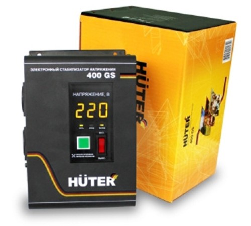 Стабилизатор напряжения Huter 400GS электронный однофазный серый Стабилизатор напряжения Huter 400GS электронный однофазный серый