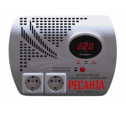 Стабилизатор напряжения Ресанта АСН-1000 Н2/1-Ц электронный однофазный серый Стабилизатор напряжения Ресанта АСН-1000 Н2/1-Ц электронный однофазный серый