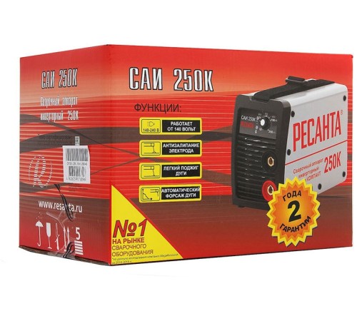 Сварочный аппарат Ресанта САИ-250К инвертор ММА DC