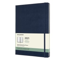 Еженедельник Moleskine CLASSIC WKNT XL 190х250мм 144стр. синий сапфир