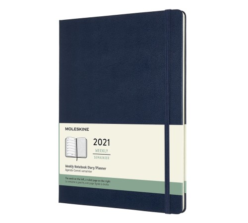 Еженедельник Moleskine CLASSIC WKNT XL 190х250мм 144стр. синий сапфир
