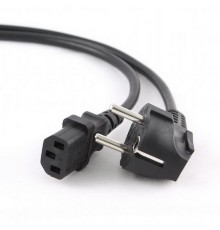 Кабель питания Cablexpert PC-186-VDE-1M, 1м, Schuko- C13, VDE, 10А, черный, с заземлением, пакет