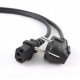 Кабель питания Cablexpert PC-186-VDE-1M, 1м, Schuko- C13, VDE, 10А, черный, с заземлением, пакет