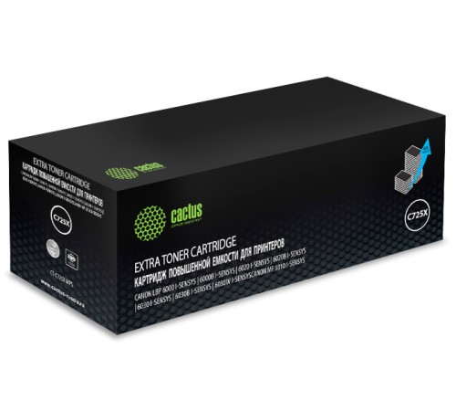 Картридж лазерный Cactus CS-C725X-MPS 725X черный (3000стр.) для Canon LBP 6000/6020/6030B i-Sensys