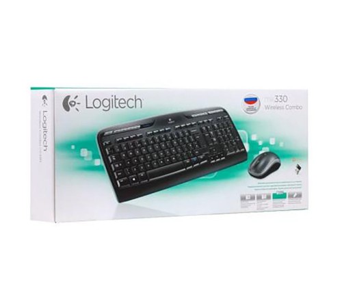 Клавиатура + мышь Logitech MK330 клав:черный мышь:черный USB беспроводная Multimedia