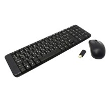 Клавиатура + мышь Logitech MK220 клав:черный мышь:черный USB беспроводная