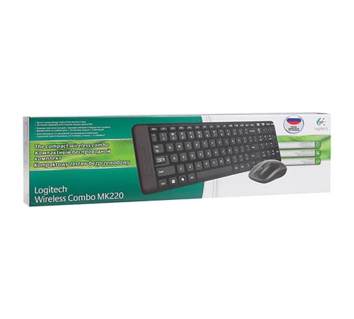 Клавиатура + мышь Logitech MK220 клав:черный мышь:черный USB беспроводная Клавиатура + мышь Logitech MK220 клав:черный мышь:черный USB беспроводная