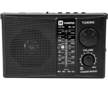 Радиоприемник настольный Harper HDRS-288 черный USB SD