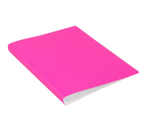 Папка с 30 прозр.вклад. Бюрократ Double Neon DNE07V30PINK A4 пластик 0.7мм розовый