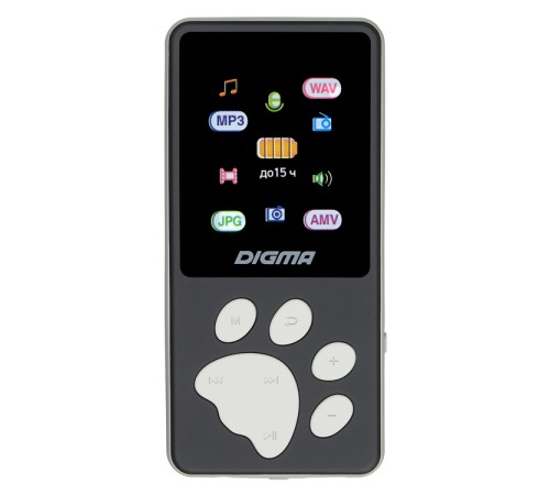 Плеер Hi-Fi Flash Digma S4 8Gb черный/серый/1.8"/FM/microSDHC