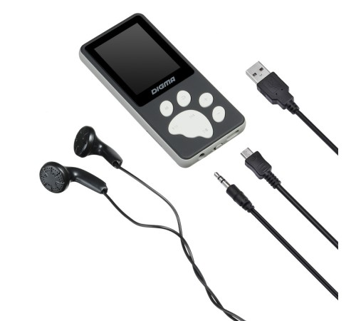 Плеер Hi-Fi Flash Digma S4 8Gb черный/серый/1.8"/FM/microSDHC