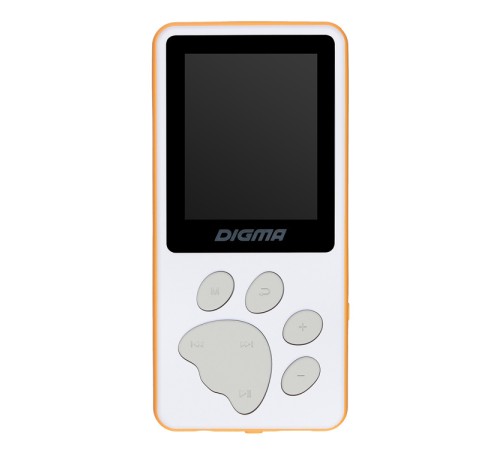 Плеер Hi-Fi Flash Digma S4 8Gb белый/оранжевый/1.8"/FM/microSDHC