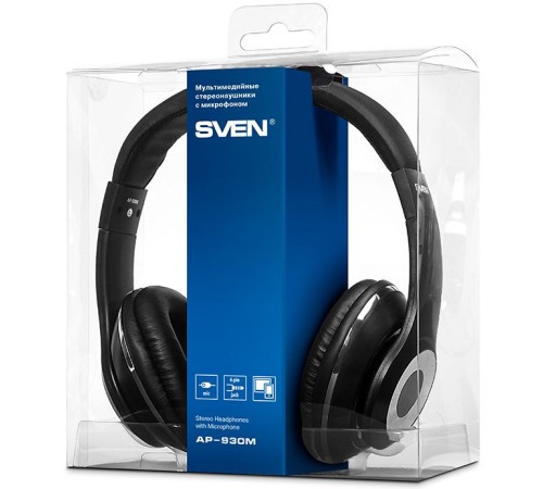 Наушники с микрофоном Sven AP-930M черный/серебристый 1.3м мониторные оголовье (SV-013608) Наушники с микрофоном Sven AP-930M черный/серебристый 1.3м мониторные оголовье (SV-013608)