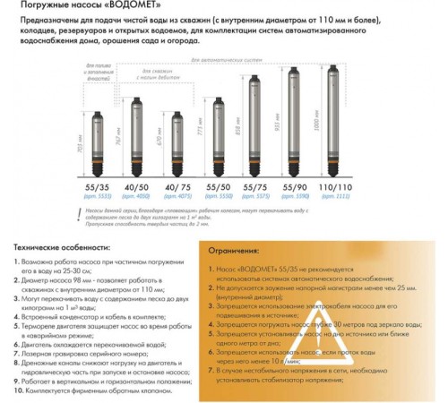 Садовый насос скважинный Джилекс ВОДОМЕТ 55/50 600Вт 3300л/час (в компл.:Фирменный обратный клапан) Садовый насос скважинный Джилекс ВОДОМЕТ 55/50 600Вт 3300л/час (в компл.:Фирменный обратный клапан)