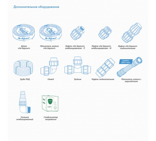 Садовый насос фекальный Джилекс 260/10 Н 800Вт 15600л/час (в компл.:Переходник "Елочка" на три размера шланга 25/32/40мм)