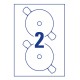 Этикетки Avery Zweckform CD/DV C9660-25 A4/196г/м2/25л./белый супер глянец самоклей. для лазерной печати