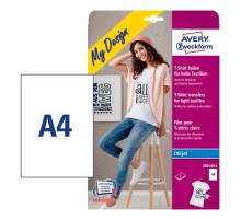 Термотрансфер Avery Zweckform MD1001 A4/5л./белый матовое для струйной печати