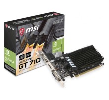 Видеокарта MSI PCI-E GT 710 2GD3H LP nVidia GeForce GT 710 2048Mb 64bit DDR3 954/1600 DVIx1/HDMIx1/CRTx1/HDCP Ret low profile