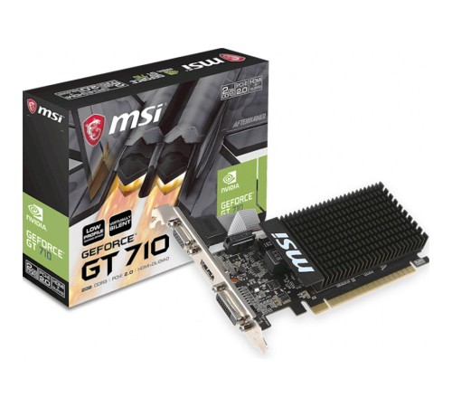 Видеокарта MSI PCI-E GT 710 2GD3H LP nVidia GeForce GT 710 2048Mb 64bit DDR3 954/1600 DVIx1/HDMIx1/CRTx1/HDCP Ret low profile Видеокарта MSI PCI-E GT 710 2GD3H LP nVidia GeForce GT 710 2048Mb 64bit DDR3 954/1600 DVIx1/HDMIx1/CRTx1/HDCP Ret low profile