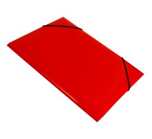 Папка на резинке Бюрократ DeLuxe DL510RED A4 пластик кор.30мм 0.7мм красный