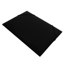 Папка на резинке Бюрократ DeLuxe DL510BLCK A4 пластик кор.30мм 0.7мм черный