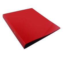 Папка на 2-х кольцах Бюрократ DeLuxe DL0740/2RED A4 пластик 0.7мм кор.32мм красный