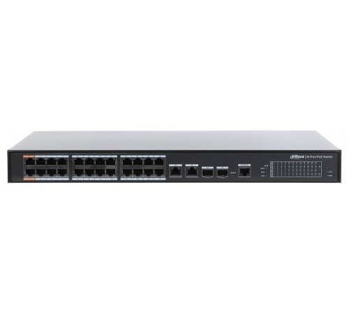 Коммутатор Dahua DH-PFS4226-24ET-360 24x100Mb 2G 22PoE+ 360W управляемый