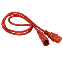 Кабель Lanmaster LAN-PP13/14-3.0-RD C13-С14 проводник.:3x0.75мм2 3м 220В 10А (упак.:1шт) красный