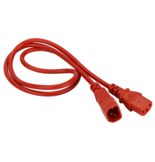 Кабель Lanmaster LAN-PP13/14-3.0-RD C13-С14 проводник.:3x0.75мм2 3м 220В 10А (упак.:1шт) красный