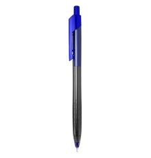 Ручка шариковая Deli EQ01330 Arrow авт. 0.7мм прозрачный/синий синие чернила