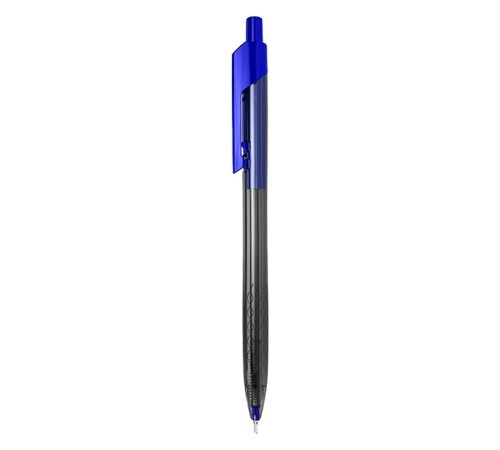 Ручка шариковая Deli EQ01330 Arrow авт. 0.7мм прозрачный/синий синие чернила