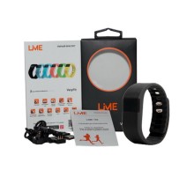 Lime 102 black Шагомер, Подсчет калорий, Часы, Будильник, Черный ремешок (550113)
