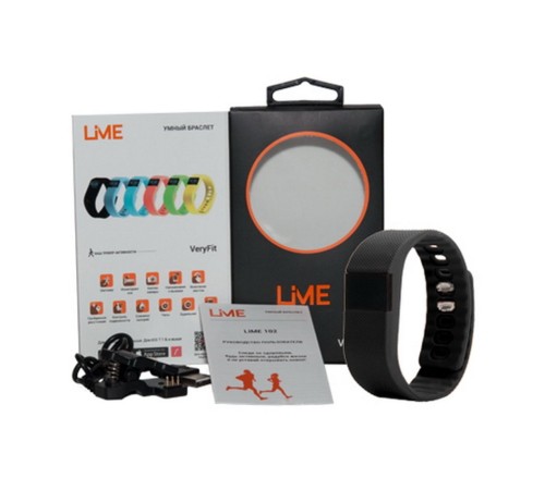 Lime 102 black Шагомер, Подсчет калорий, Часы, Будильник, Черный ремешок (550113) Lime 102 black Шагомер, Подсчет калорий, Часы, Будильник, Черный ремешок (550113)