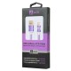 Кабели USB ACD USB кабель ACD-Style Lightning ; USB-A 2-сторонние коннекторы, нейлон, 1м, фиолетовый (ACD-U913-P6P)