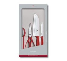 Набор ножей кухон. Victorinox Swiss Classic Kitchen (6.7131.4G) компл.:4шт красный подар.коробка