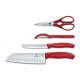 Набор ножей кухон. Victorinox Swiss Classic Kitchen (6.7131.4G) компл.:4шт красный подар.коробка