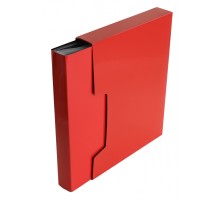 Папка с 100 прозр.вклад. Бюрократ DeLuxe DLVBOX100RED A4 пластик 0.7мм красный в коробе