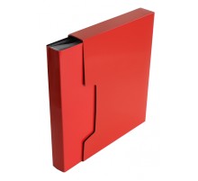 Папка с 80 прозр.вклад. Бюрократ DeLuxe DLVBOX80RED A4 пластик 0.7мм красный в коробе