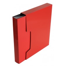 Папка с 80 прозр.вклад. Бюрократ DeLuxe DLVBOX80RED A4 пластик 0.7мм красный в коробе