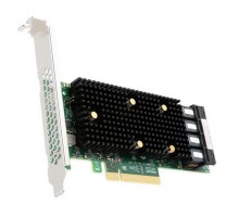 HBA-адаптер Broadcom 9400-16i SGL (05-50008-00 / 03-50008-02012) PCIe 3.1 x8 LP, Tri-Mode SAS/SATA/NVMe 12G HBA, 16port(4*int SFF8643), 3416 IOC