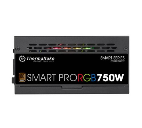 Блок питания Thermaltake ATX 750W SMART PRO RGB 80+ bronze (24+4+4pin) APFC 140mm fan color LED 9xSATA Cab Manag RTL Блок питания Thermaltake ATX 750W SMART PRO RGB 80+ bronze (24+4+4pin) APFC 140mm fan color LED 9xSATA Cab Manag RTL