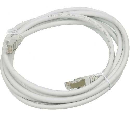 Патч-корд Lanmaster LAN-PC45/S6A-2.0-GY вилка RJ-45-вилка RJ-45 кат.6А 2м серый LSZH (уп.:1шт)