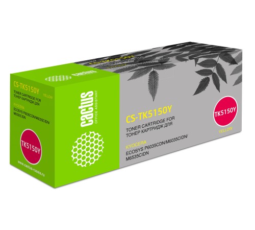 Картридж лазерный Cactus CS-TK5150Y желтый (10000стр.) для Kyocera Ecosys M6035cidn/ P6035cdn