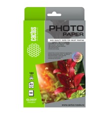 Фотобумага Cactus CS-GA518050 A5/180г/м2/50л./белый глянцевое для струйной печати