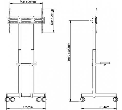 Подставка для телевизора Arm Media PT-STAND-7 черный 32"-80" макс.50кг напольный фиксированный Подставка для телевизора Arm Media PT-STAND-7 черный 32"-80" макс.50кг напольный фиксированный