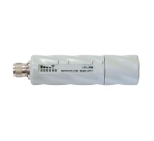Точка доступа MikroTik GrooveA 52 with N-male connector, High Gain Single Chain 2.4GHz / 5GHz 802.11abgn wireless, 600MHz CPU, 64MB RAM, 1x LAN, mounting loops, POE, PSU, plastic case, RouterOS L4, 2.4Ghz 6dBi Omni (RBGrooveA-52HPn)