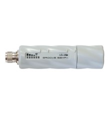 Точка доступа MikroTik GrooveA 52 with N-male connector, High Gain Single Chain 2.4GHz / 5GHz 802.11abgn wireless, 600MHz CPU, 64MB RAM, 1x LAN, mounting loops, POE, PSU, plastic case, RouterOS L4, 2.4Ghz 6dBi Omni (RBGrooveA-52HPn)