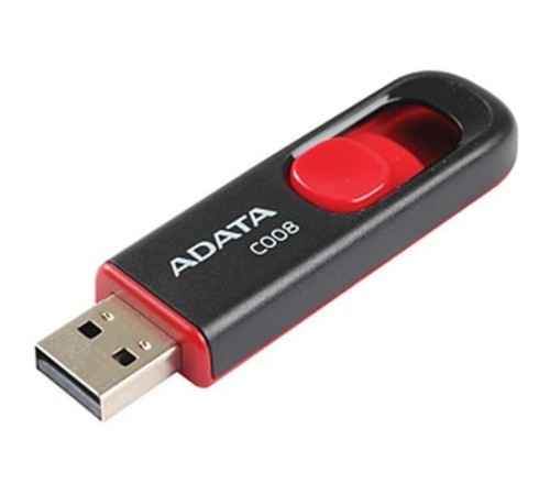 16GB ADATA C008 USB Flash [AC008-16G-RKD] USB 2.0, R30/W6, Black/Red, Retail (609604)