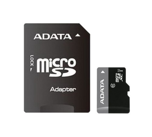 Флеш карта microSDHC 32Gb Class10 A-Data AUSDH32GUICL10-RA1 + adapter